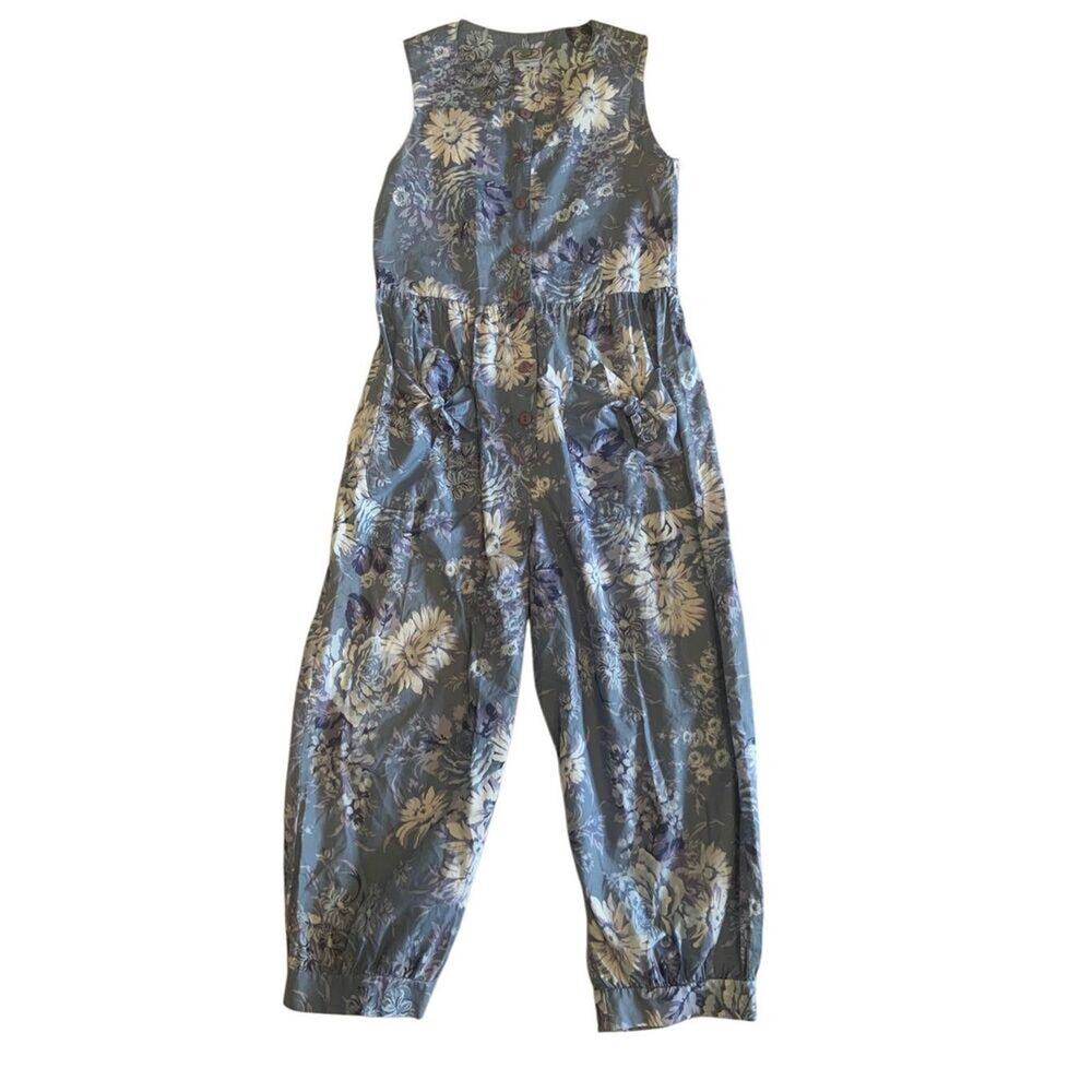 Laura Ashley Vintage Floral Cotton Jumpsuit